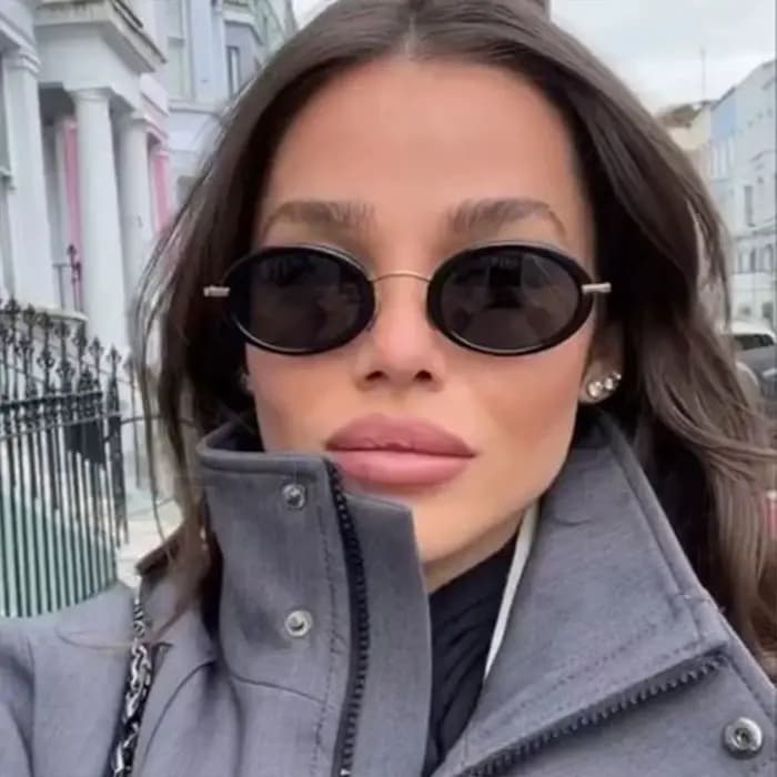Lunettes de soleil ovales vintage pour femmes