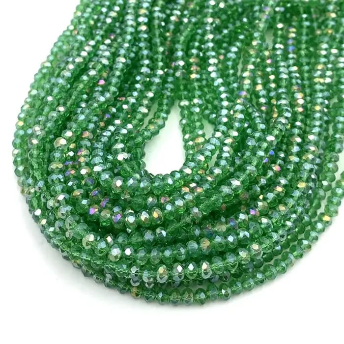 Bleu vert 2 3 4 6 8mm perles de cristal pour la fabrication de bijoux accessoires Rondelle entretoise ample perles de verre à facettes Bracelets à faire soi-même