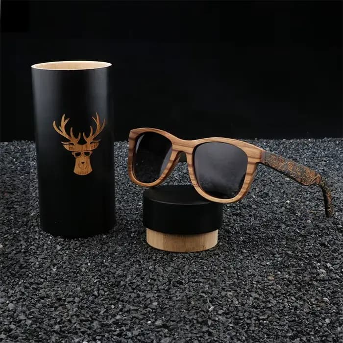 Lunettes de soleil en bambou naturel pour femmes et hommes