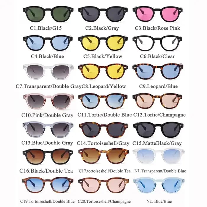 Histoire Vintage Rivet écaille de tortue ronde lunettes de soleil femmes hommes 2022 marque Design rétro jaune bleu