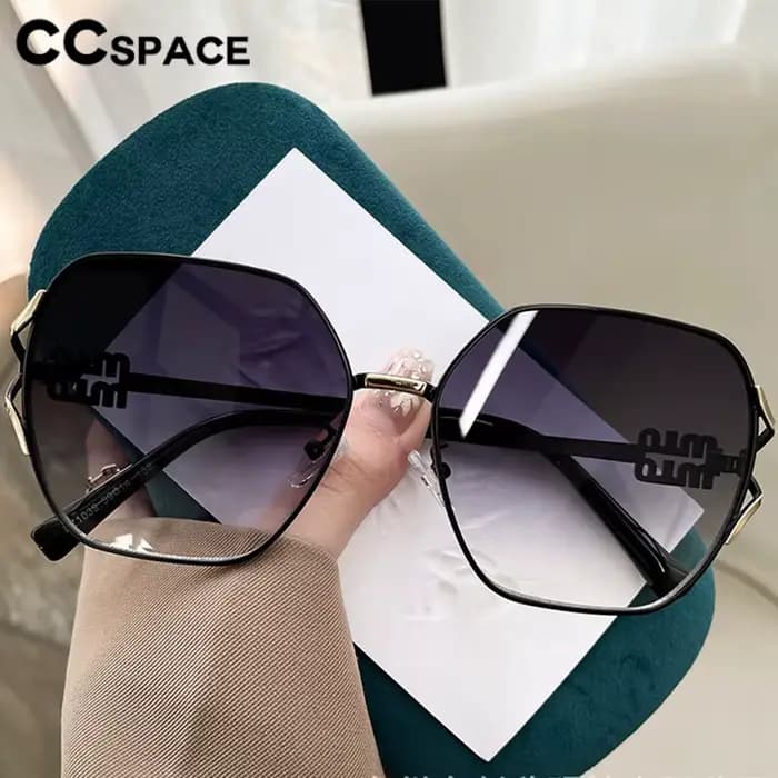 Nouvelle mode 2025 lunettes de soleil femmes marque de luxe lettres Anti lumière forte Vintage grand cadre