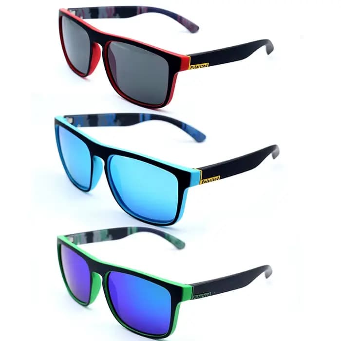 3/1 PIÈCES Fantaisie Cool Classique Polarisé Carré Lunettes De Mode Pour Hommes Et Femmes Sports De Plein Air Fête Vacances Voyage Conduite Poisson