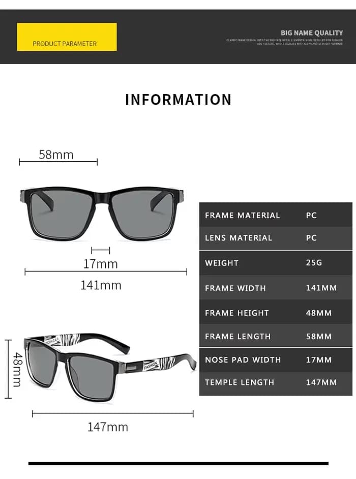 Lunettes de soleil polarisées vintage pour hommes et femmes