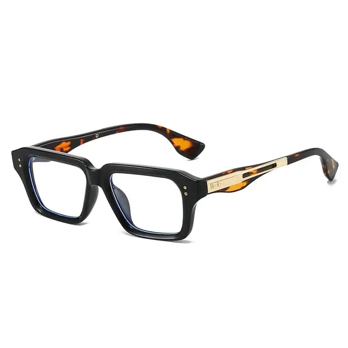 Ins mode rétro carré bleu lumière bloquant lunettes marque Deisgner Rivets luxe Anti
