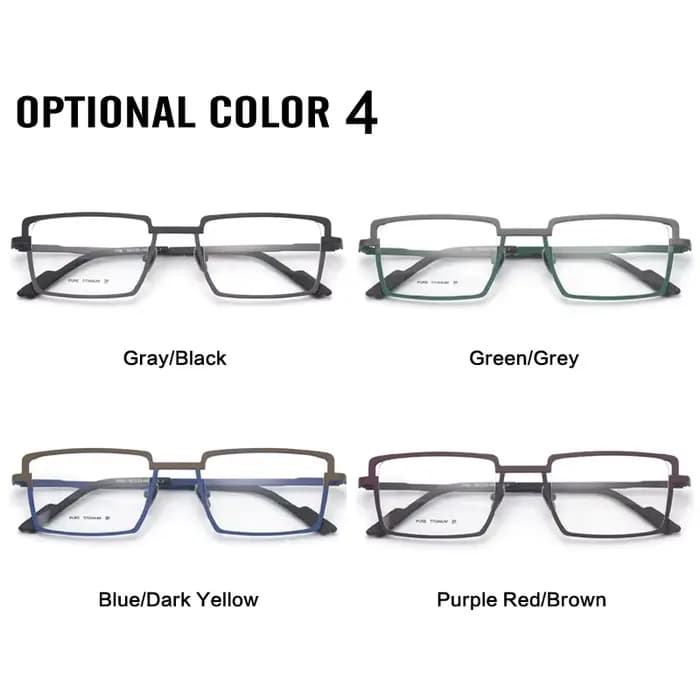 Montures de lunettes en titane pur pour hommes