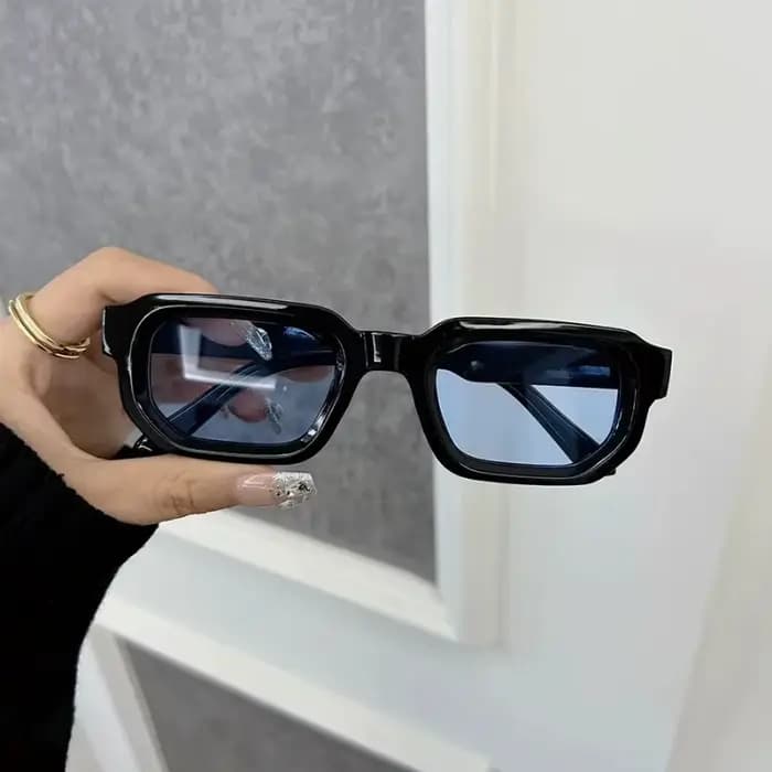 Lunettes de soleil rectangulaires de luxe pour femmes et hommes