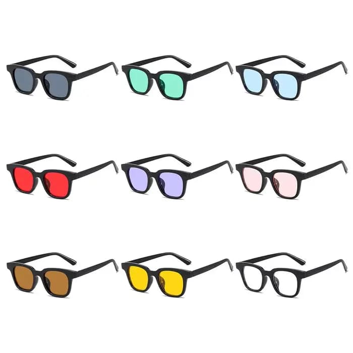 Lunettes de soleil vintage à monture carrée