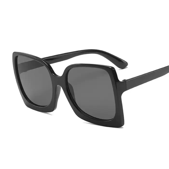 Vintage grandes lunettes De soleil carrées femme noir dégradé surdimensionné