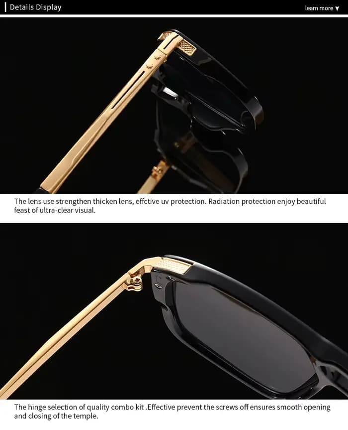 Lunettes de soleil rétro à double sorgho pour hommes