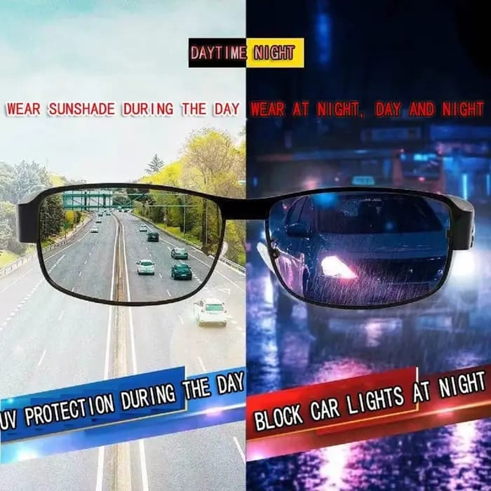Lunettes de soleil pour hommes Vision de jour et de nuit conduite pêche polarisées Anti-UV tendance nuances