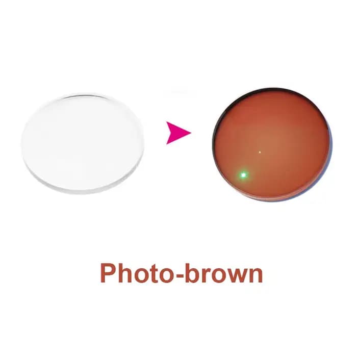 1.67 lentilles de Prescription optiques asphériques photochromiques à Vision unique