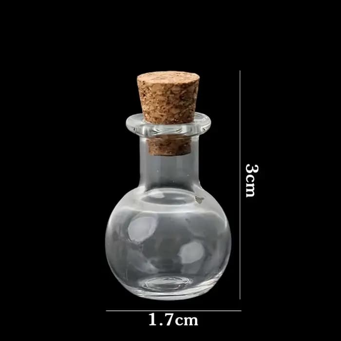 Mini bouteilles en verre, bocaux, conteneurs vides transparents avec couvercles, Message de souhait, bouteille en verre, artisanat de bricolage pour décorations de mariage de noël