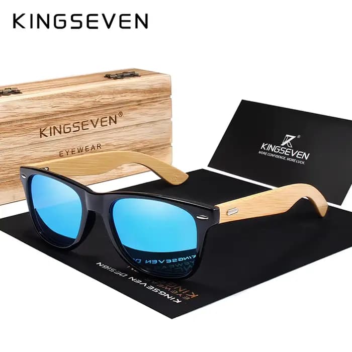 Lunettes de soleil en bambou hommes et femmes tout en KINGSEVEN DESIGN