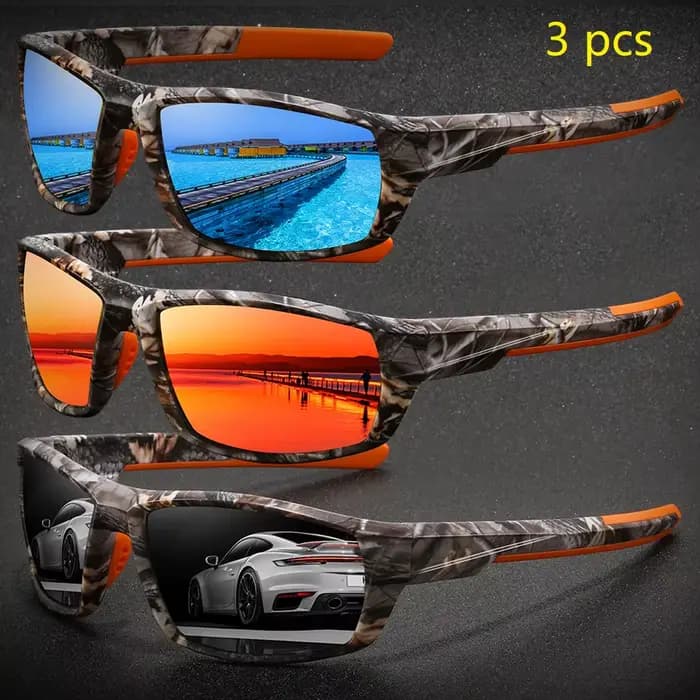 3 Paires de Lunettes de Soleil Sport Vintage Tendance pour Hommes et Femmes – Idéales pour la Conduite