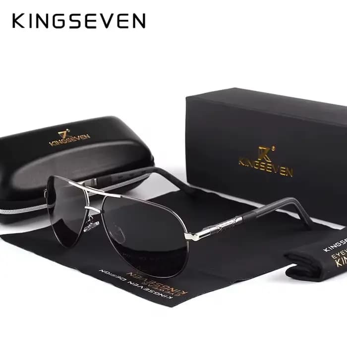 KINGSEVEN hommes Vintage aluminium lunettes de soleil polarisées marque classique
