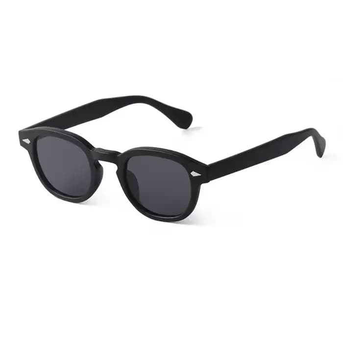 Lunettes de soleil rondes rétro effet écaille pour femme
