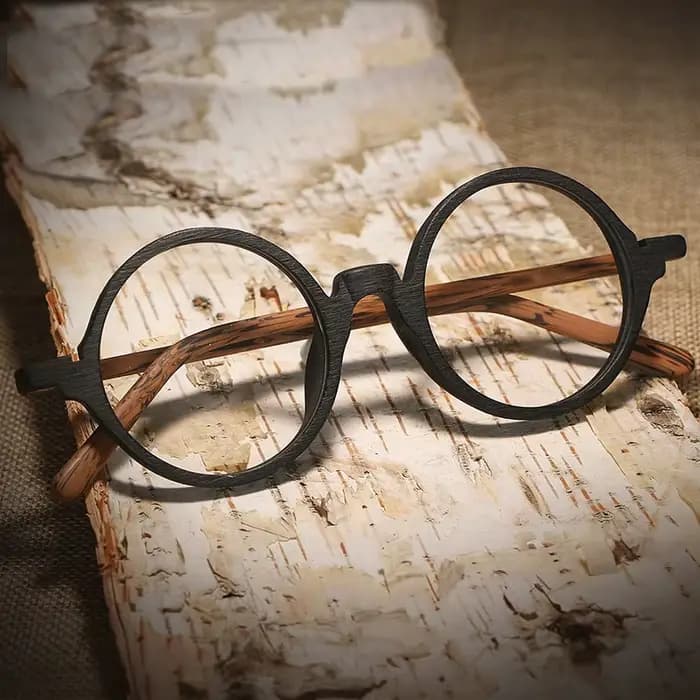 Lunettes de myopie avec monture en bois pour hommes et femmes