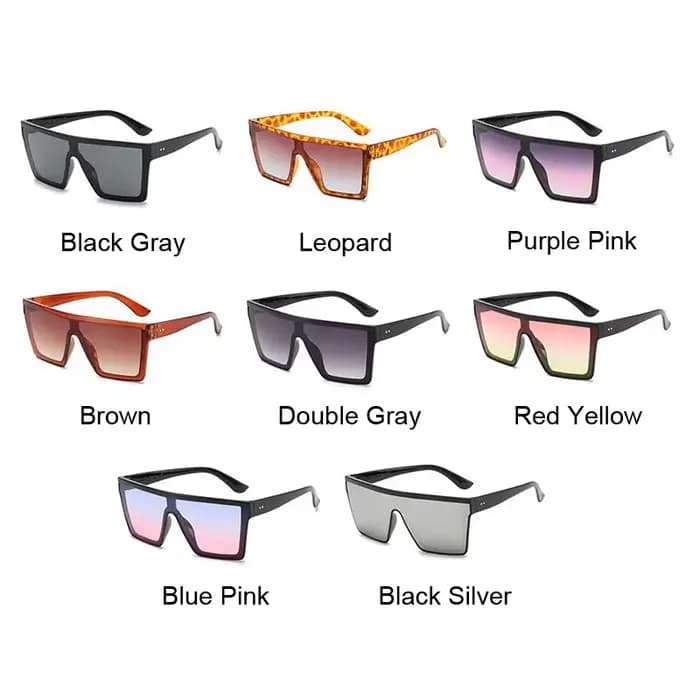 Lunettes De soleil carrées surdimensionnées noires De luxe pour femmes