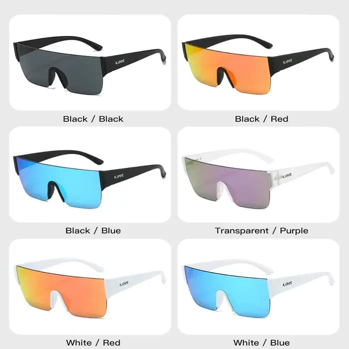 Lunettes de soleil vintage à grand cadre plat pour homme et femme