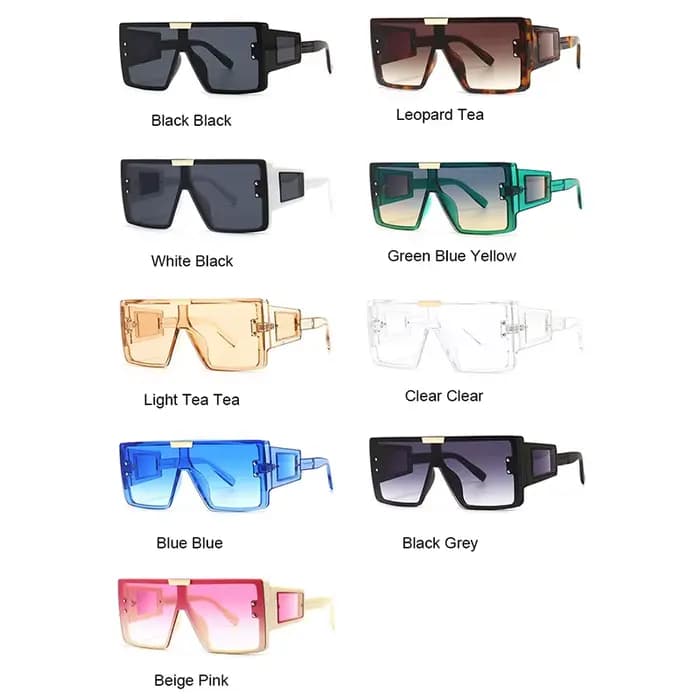 Lunettes de soleil carrées rétro pour femmes