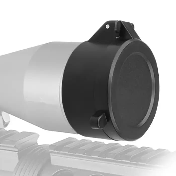 Couvercle de visée pour fusil de chasse, 25.5-65mm, capuchon de visée, étui anti-poussière, couvercle d'objectif optique rabattable, ressort rapide