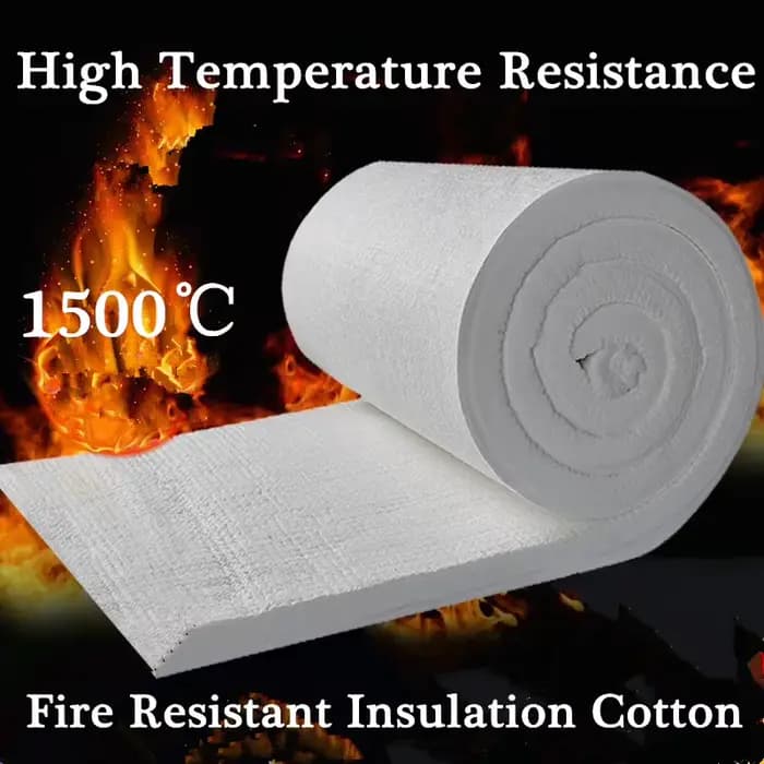Coton ignifuge 1650 ℃ Coton réfractaire d'isolation de fibre de céramique d'aiguille de silicate d'aluminium pour le contenant du zirconium de chaudière