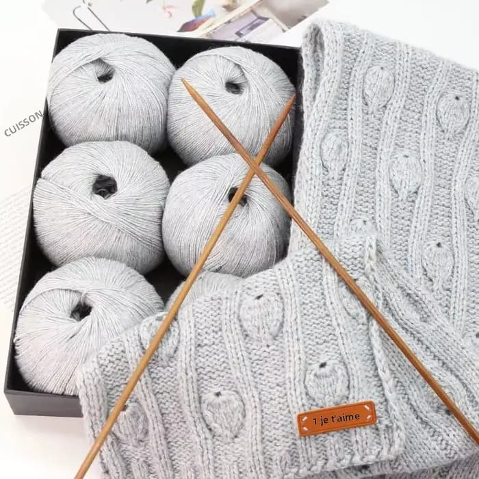 Fil de laine moyen-grosse 300g/balle, Cachemire pour tricot, Matériel DIY pour écharpe tissée à la main, Laine pour bébé, Matériel pour sac