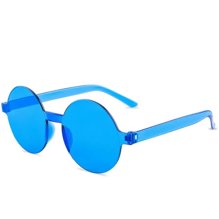 ChimOcean-Lunettes de soleil circulaires colorées pour les fêtes de bonbons
