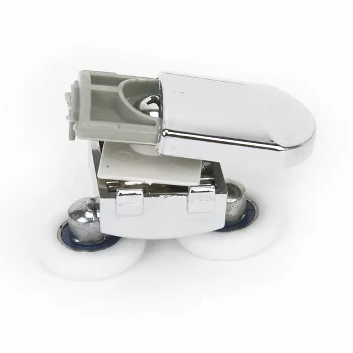 1 paire de rouleaux supérieurs et inférieurs pour porte de douche, double roue 25mm pour verre 12mm-14mm