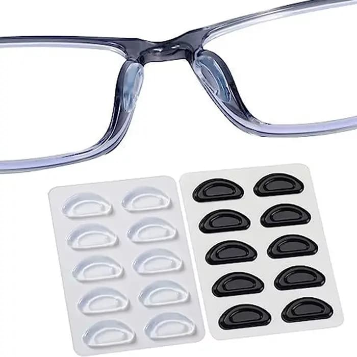 5 paires de coussinets adhésifs en silicone pour lunettes, rehausseurs de nez pour lunettes, coussinets de repose-nez, augmentation de la hauteur
