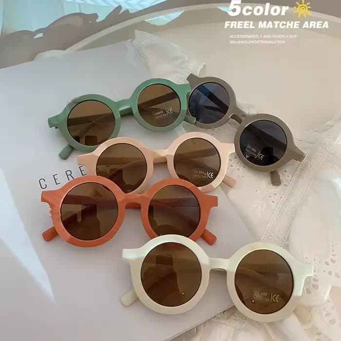Lunettes de soleil rondes mignonnes pour enfants