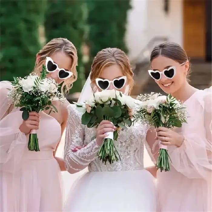 Lunettes œil de chat, cadre en plastique en forme de cœur