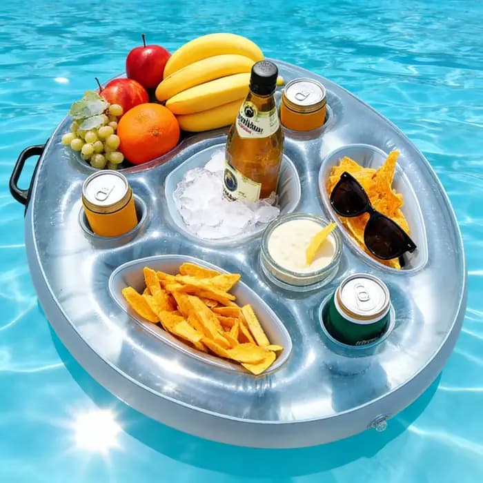 Porte-gobelet gonflable pour boisson, flotteur de piscine, barre de bière glacée, baignoire, support de fruits, récipient à vin, décor de fête, accessoire de plage