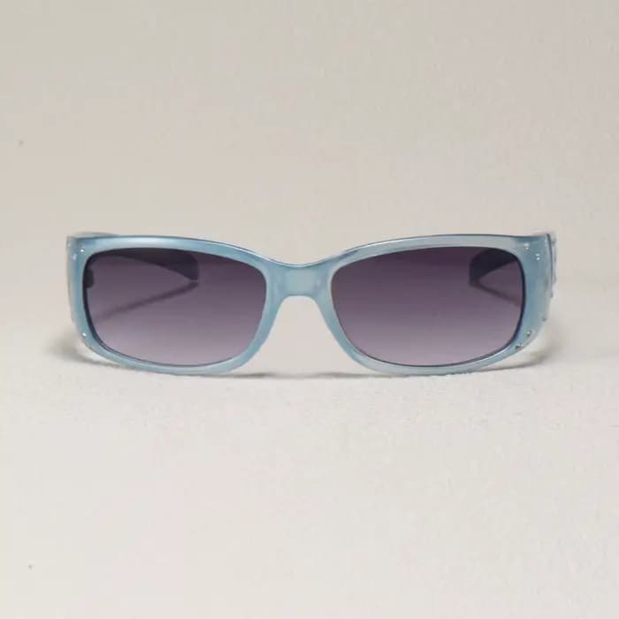 Lunettes de soleil à monture carrée incrustée de diamants