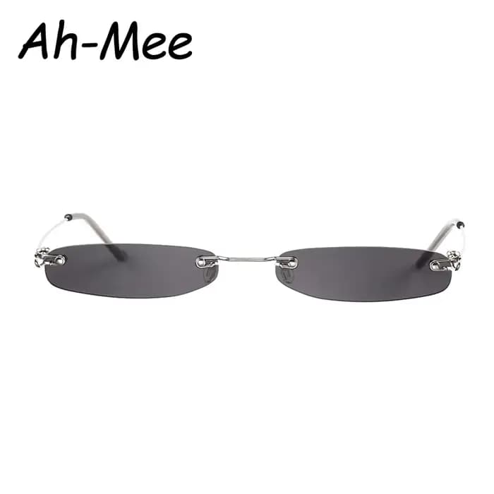 Petites lunettes de soleil femmes hommes marque concepteur sans monture