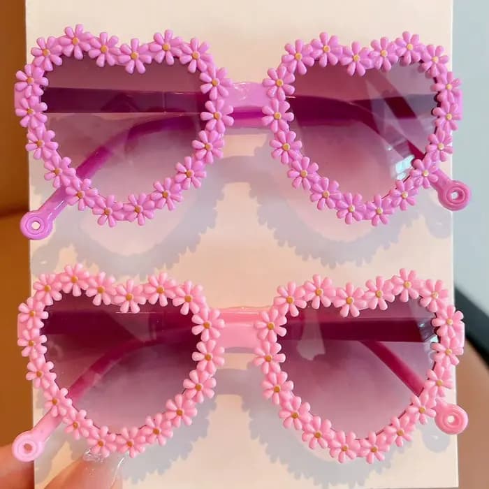 2/3/4 pièces mignon nouvelle fleur coeur mode lunettes pour cadeau de saint valentin