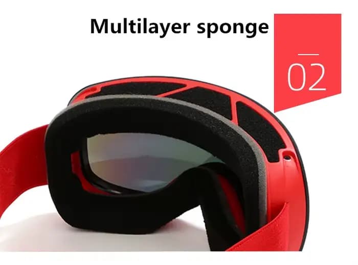 Lunettes de ski anti-buée double couche pour hommes et femmes