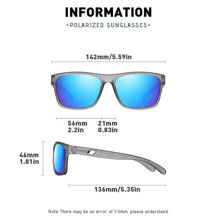 Lunettes de soleil carrées de sport avec dioptries pour hommes