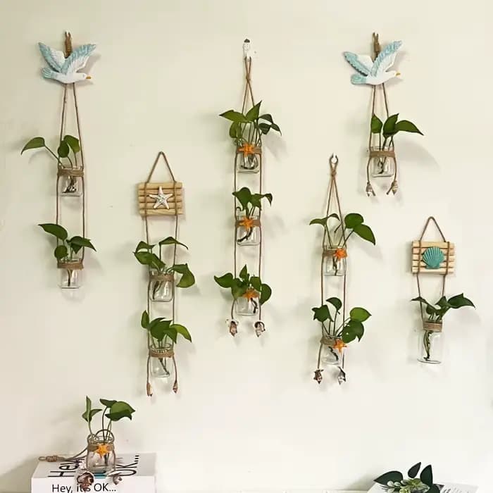 Station de propagation de Terrarium de plantes murales, jardinière en verre pour décor hydroponique d'intérieur, cadeaux de jardinage pour les amateurs de plantes