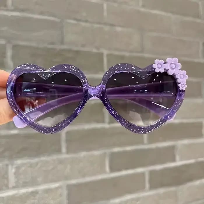 Coeur enfants lunettes de soleil mode garçons filles en plein air mignon Protection UV