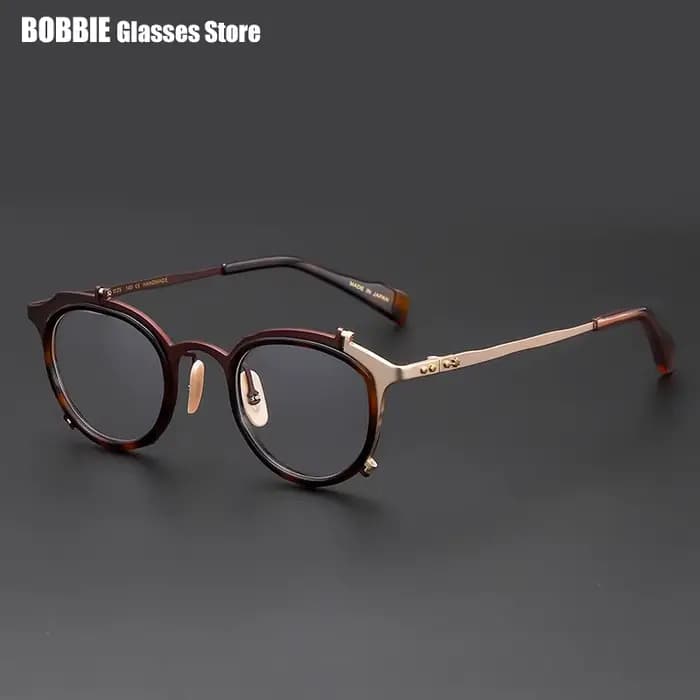 Monture de lunettes en titane de styliste japonais