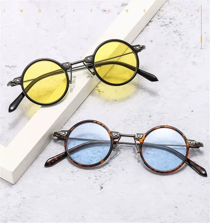 Petites lunettes de soleil rondes pour hommes et femmes