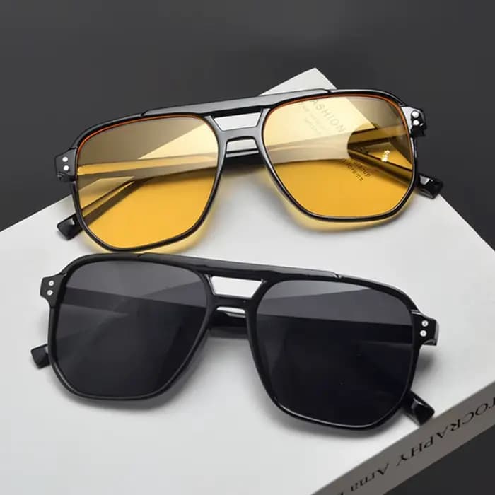 Vintage hommes femmes grandes lunettes de soleil