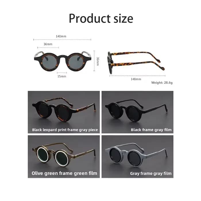 Lunettes de soleil rétro à petite monture pour hommes et femmes