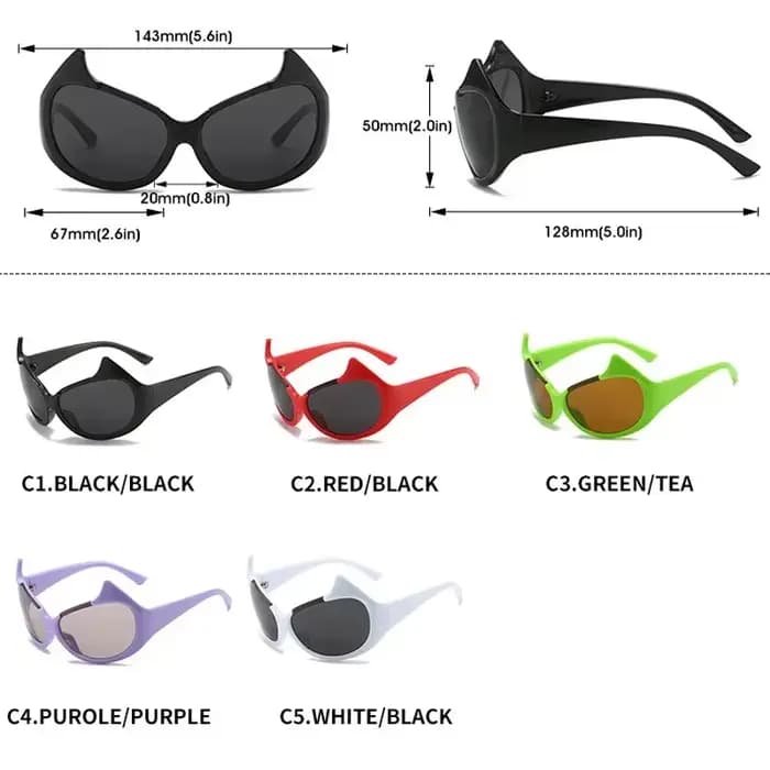 Lunettes de soleil œil de chat Gotham sexy pour femmes