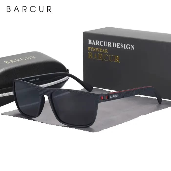 BARCUR Design-Lunettes de soleil polarisées TR90 pour homme et femme