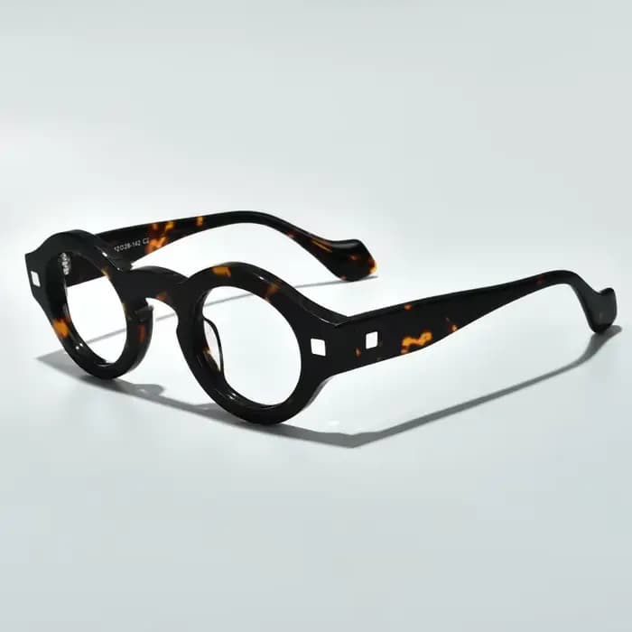 Lunettes de soleil rétro turquoise à monture ronde pour hommes