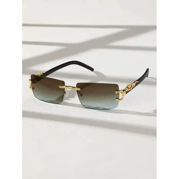 1/2 paires de lunettes de soleil rectangulaires sans monture