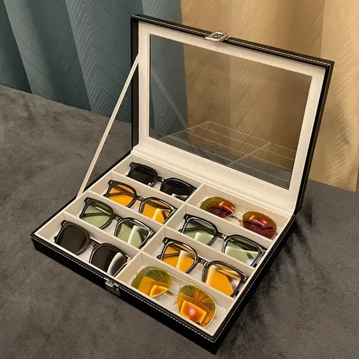 Boîte de Rangement Multifonctionnelle pour Lunettes de Soleil