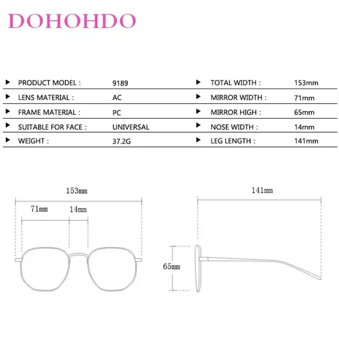 DOHOHDO – lunettes de soleil rondes irrégulières pour femmes et hommes